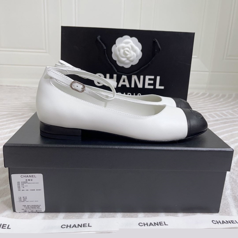 Ch*el leather shoes